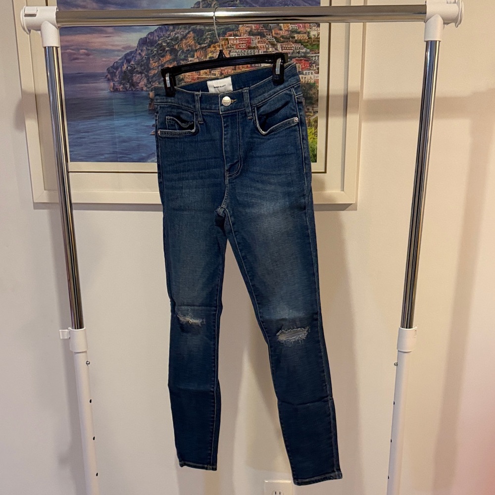 Current/Elliott Dark Blue Skinny Jeans